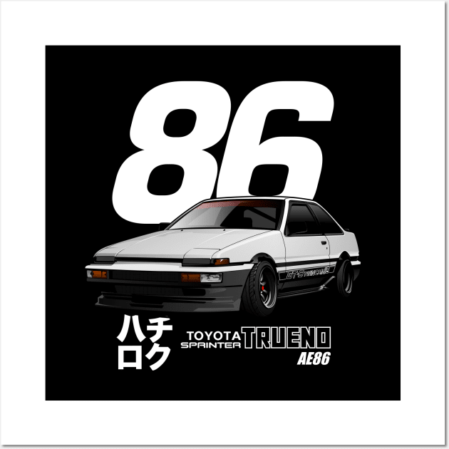 HACHIROKU AE86 Wall Art by rizadeli